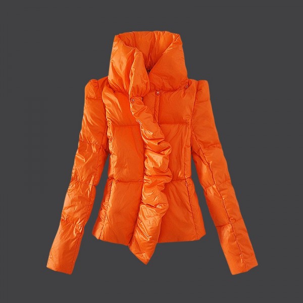 Moncler Donna Giù cappotto arancione Presa M1005